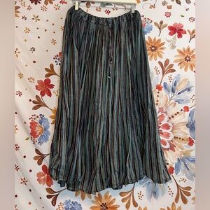 Vintage 90s S-L Goblin Hippie Stoner ALine Striped Beatnik Venice Maxi Skirt